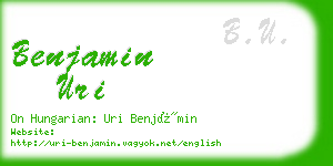 benjamin uri business card